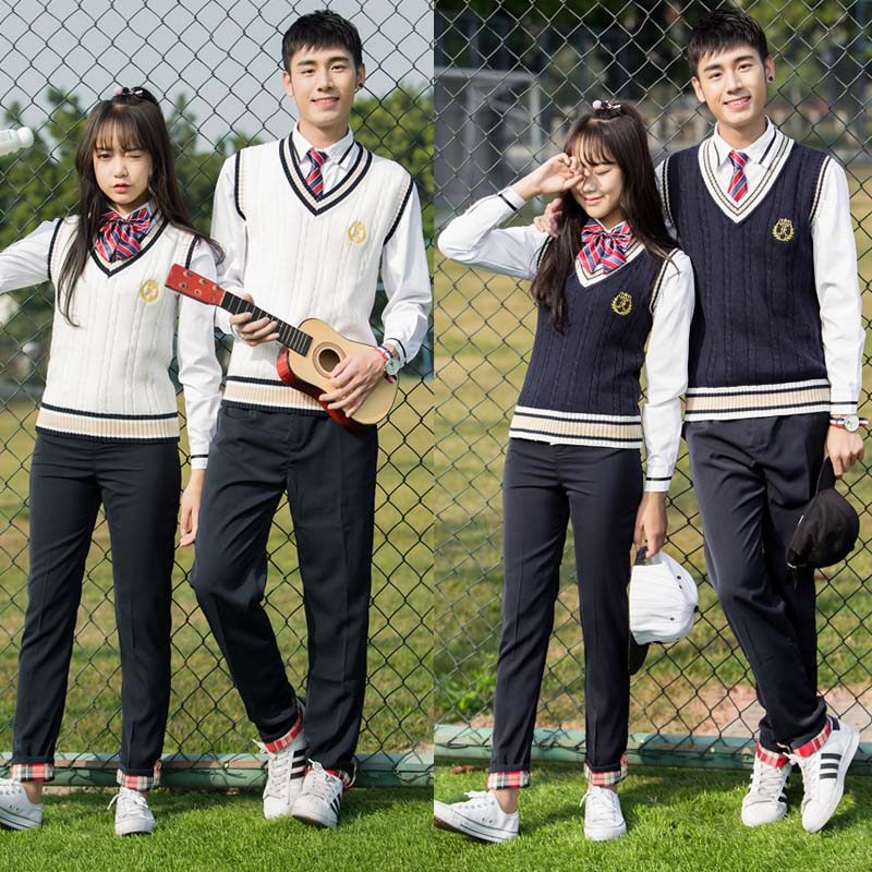 初中高中学生校服套装秋季班服英伦学院风韩国制服定制学生装_7折现价