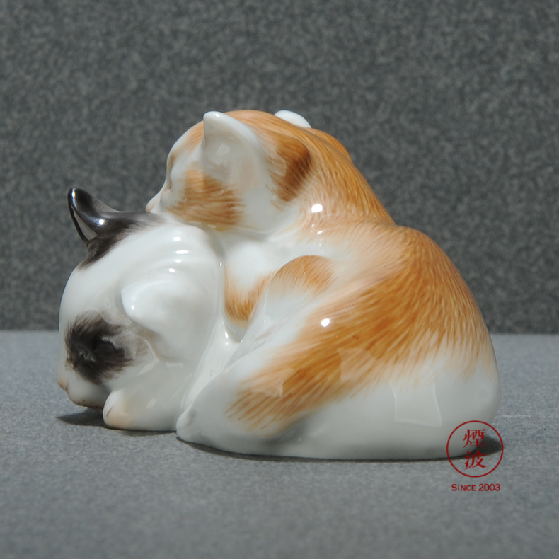 German mason animal MEISSEN porcelain porcelain plastic made flower cat handicraft furnishing articles that occupy the home act the role ofing is tasted