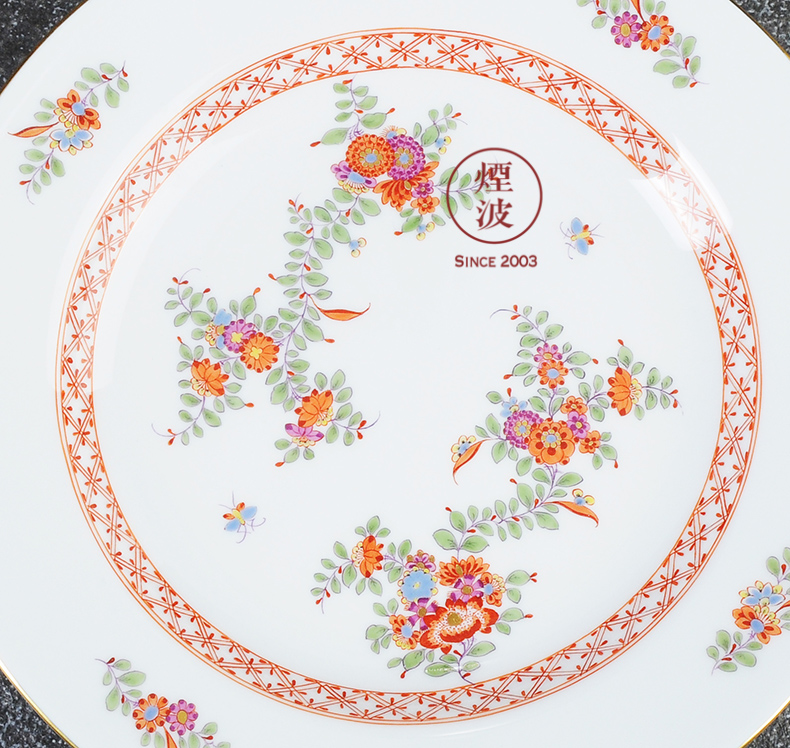 German style paint painting flowers in mason MEISSEN porcelain Ivan plate decoration plate