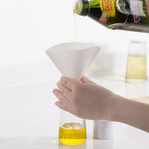 Japan-style Silicone Funnel Kitchen Sector High Temperature Resistant Oil Bucket Liquid Split Wine Tiko Large Bore Leakage Oil Nozzle