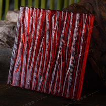 Custom art glass hot bending tempered landscape painting silk art glass entrance partition background wall Fuzhou craftsman