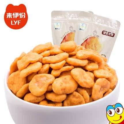 来伊份蟹香豆瓣165g*4蟹黄味豆片蚕豆炒货休闲零食美食小吃下午茶产品展示图1