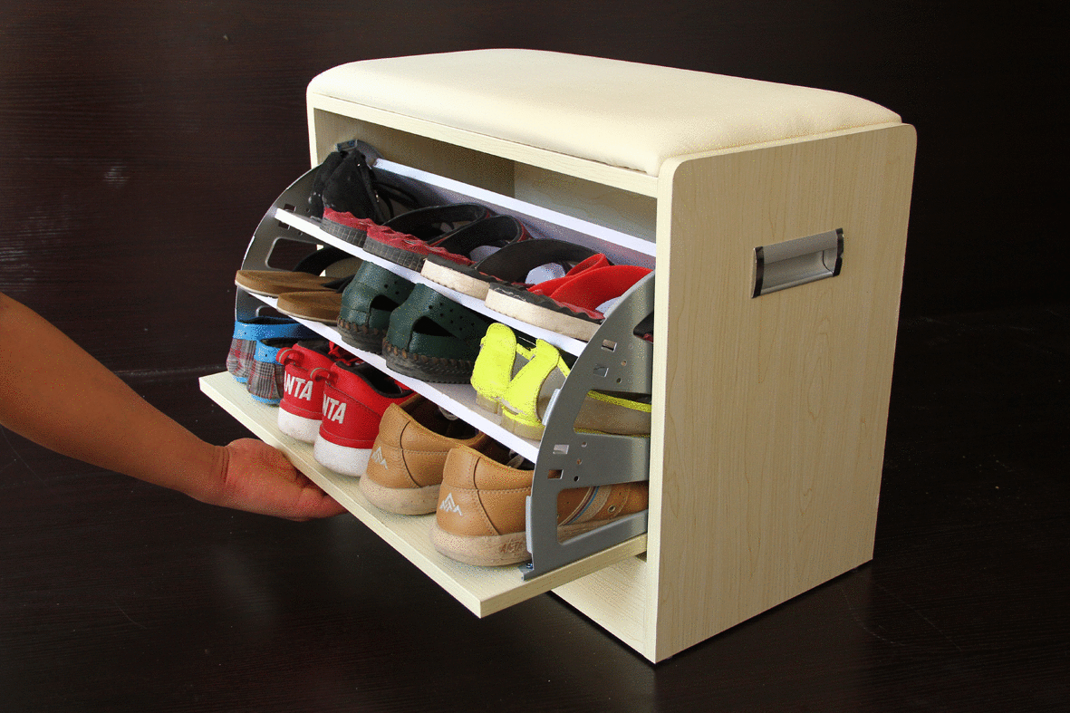 (厂家直销)铁质 翻斗鞋柜配件 暗藏翻门鞋架 鞋柜翻转架骨架