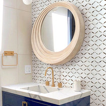 Nordic black butterfly shell marble mosaic toilet TV background wall tiles light luxury kitchen bathroom tile shell