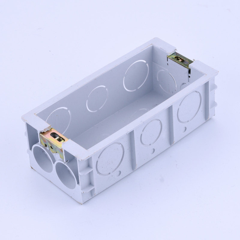 接线盒暗盒线盒底盒118型通用开关插座盒暗线盒暗装下线 三位中盒