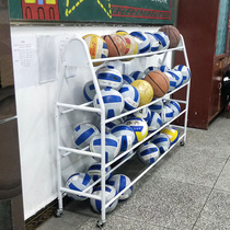 Kindergarten Basketball Box Football Containing Rack Indoor Training Hall Equipped Ball Shelving Leather Ball Volleyball Frame School Ball