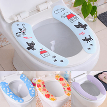 Heavy toilet mat cushion waterproof seat toilet seat toilet cushion zipper paste paste toilet cover