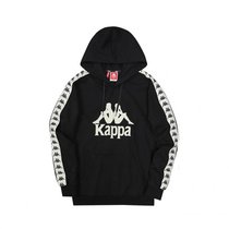 (Eighty color) Kappa back-to-back 222BANDA string mens womens black sports hooded sweater