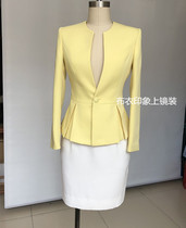 Commoner impression Tailor-made female host photogenic announcer art candidate interview small suit QB8111