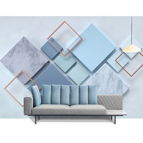 Nordic geometric personality art wallpaper living room bedroom TV background wall painting modern minimalist 3d stereo wallpaper Nordic geometric personality art wallpaper living room bedroom TV background wall painting modern minimalist 3d stereo wallpaper