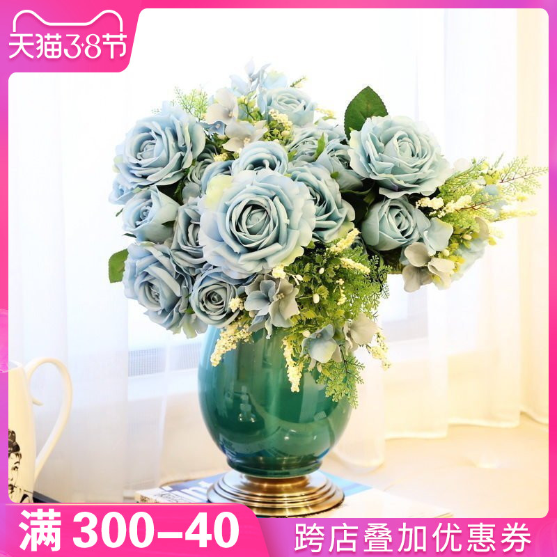 European household adornment furnishing articles table vases, ceramic flower arrangement sitting room porch TV ark, desktop decoration ideas