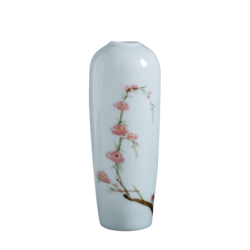 Jingdezhen manual painting ceramic vases, modern creative tea table desktop furnishing articles decorations suit flower vase