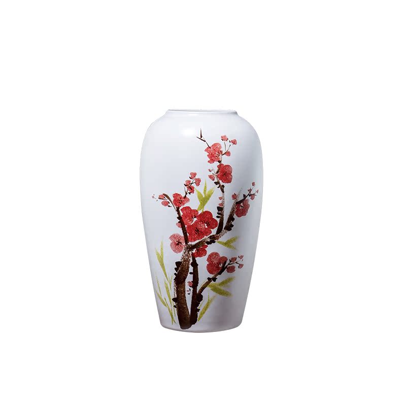 Jingdezhen ceramic vase furnishing articles sitting room bedroom office office table, tea table porch the white dried flower bottle