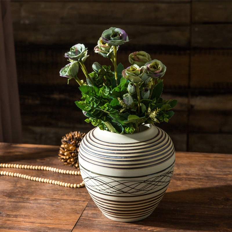 Jingdezhen porcelain vase I and contracted vase furnishing articles sitting room flower arranging dry ceramic vases, new home decoration of new Chinese style