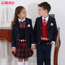 Suit school clothes pants set primary school class clothes spring and autumn men and women children Shenzhen group purchase British style kindergarten Garden clothes