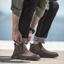 Chelsea boot mens winter gush high help overalls boot Inn wind in favour of mens shoes Chaohan version 100 hitch Martin boots man