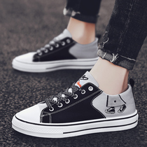 Tide brand canvas shoes mens low state autumn new breathable student Korean version of the trend of casual high-top womens board shoes