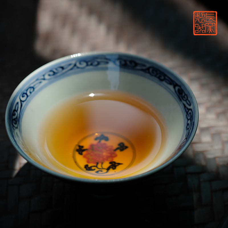 Long up controller hand - made porcelain jingdezhen ceramics youligong perfectly playable cup sample tea cup tea cup by hand