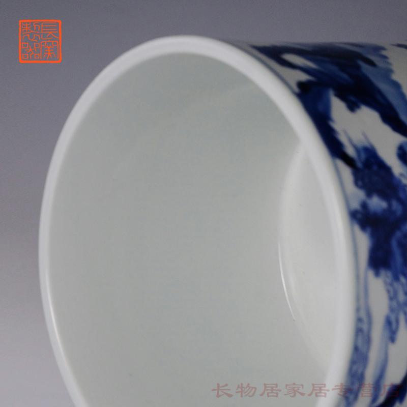 Stories of hand - made of porcelain brush pot offered home - cooked ju long up system, jingdezhen ceramic four Chinese style home furnishing articles