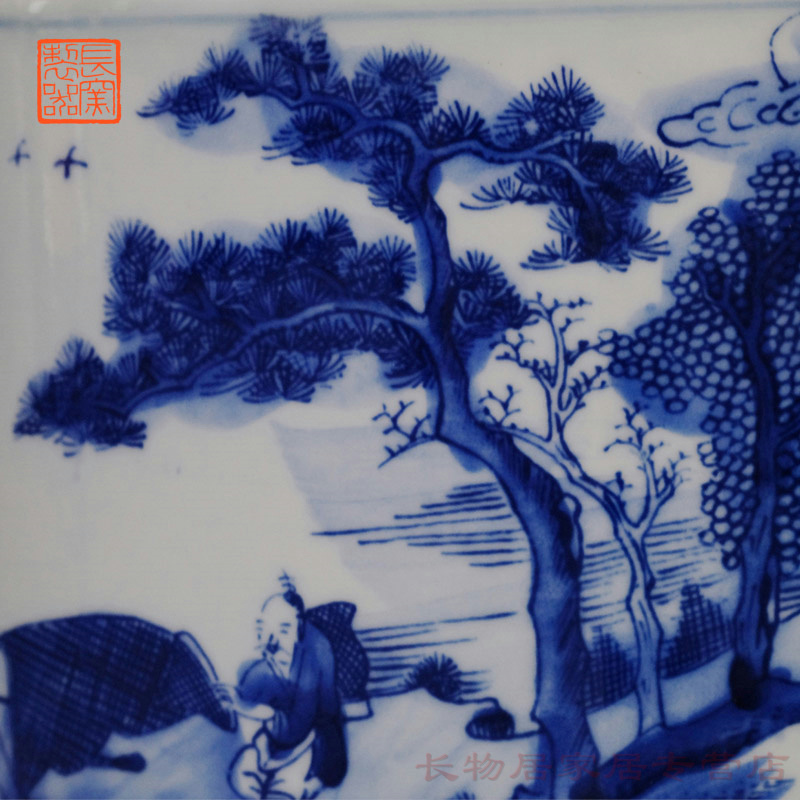 Stories of hand - made of porcelain brush pot offered home - cooked ju long up system, jingdezhen ceramic four Chinese style home furnishing articles