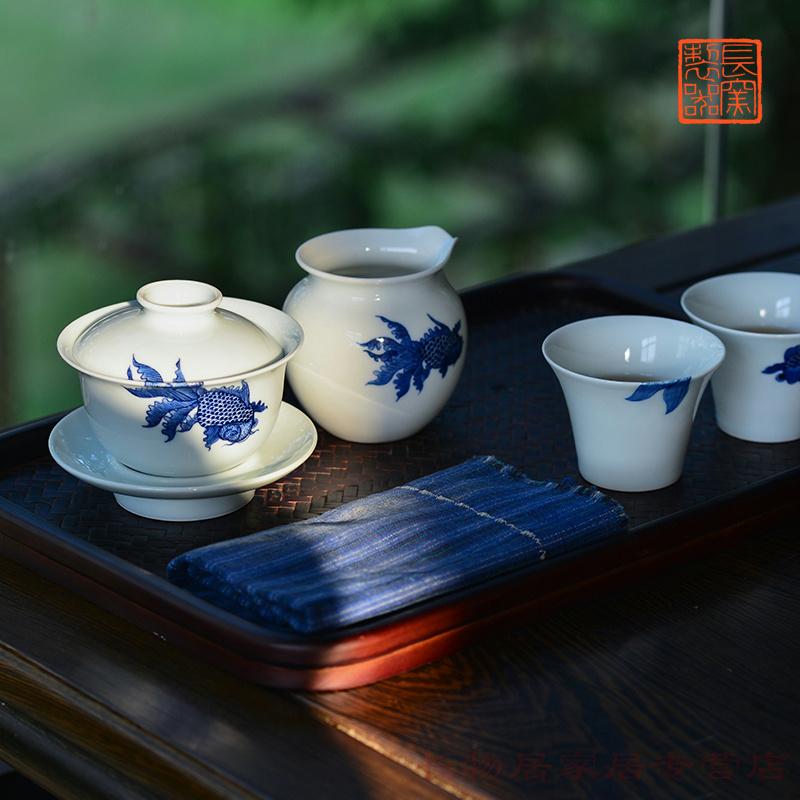 Marriage offered home - cooked at flavour hand - made porcelain tea set of jingdezhen pure manual fair cup a cup of tea cups