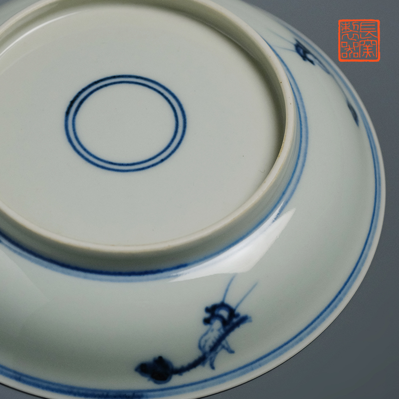 Offered home - cooked ju long up controller imitation jintong hand - made ceramic tea tray saucer archaize of jingdezhen blue and white caps