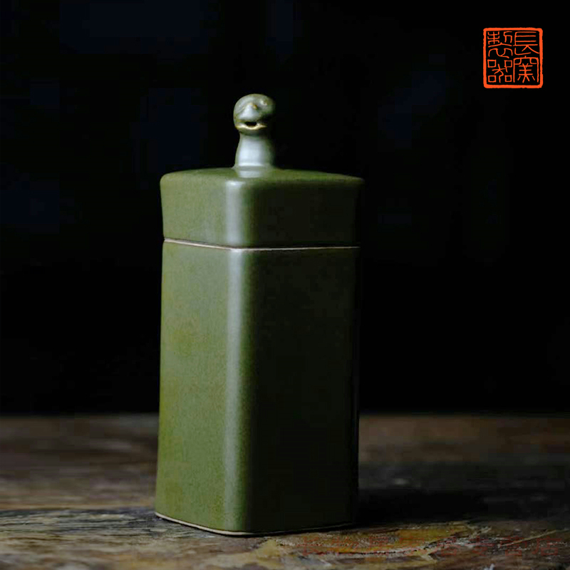 Offered home - cooked ju long up controller glaze at the end of the tea caddy fixings jingdezhen manual Chinese style household ceramic seal POTS