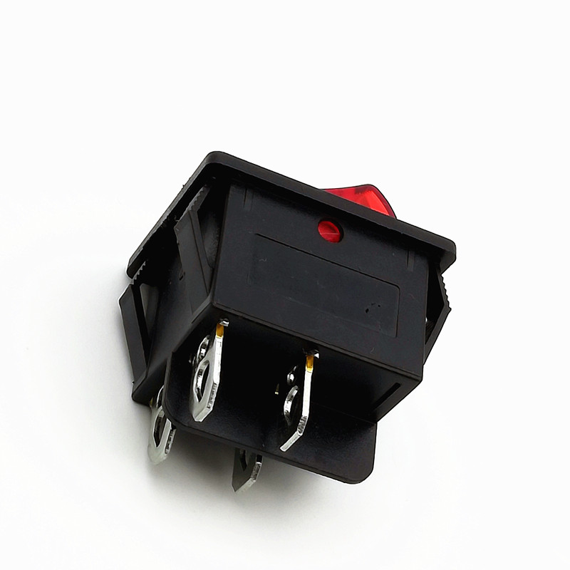 包邮双排2档4脚双控翘板开关油汀电饼铛电热锅双联船型开关_双氙车灯