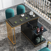 Balcony removable tea table Household tea table Light luxury tea cart Small Kung Fu tea kettle One-piece fire stone tea table