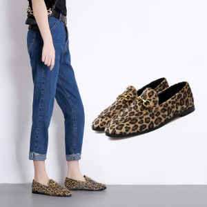 European and American Fashion Single Shoes Leopard Mark Simple