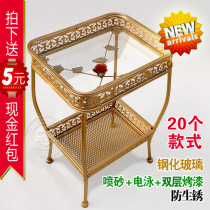 Mahjong machine coffee table Teahouse Cafe Chess and card room Side corners European-style wrought iron tea table Balcony flower rack