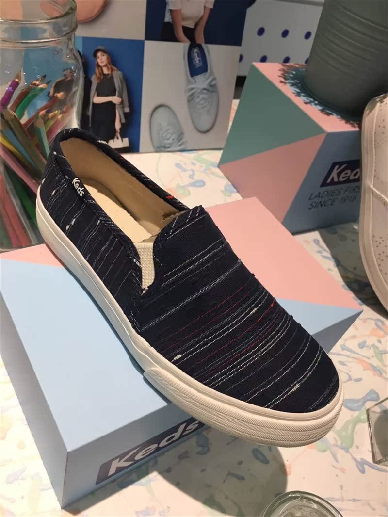 jimmychoo圍巾臺灣官網 ceci 臺灣代購 keds 簡約條紋休閑鞋新品女式民族風平底佈鞋 jimmychoo官網