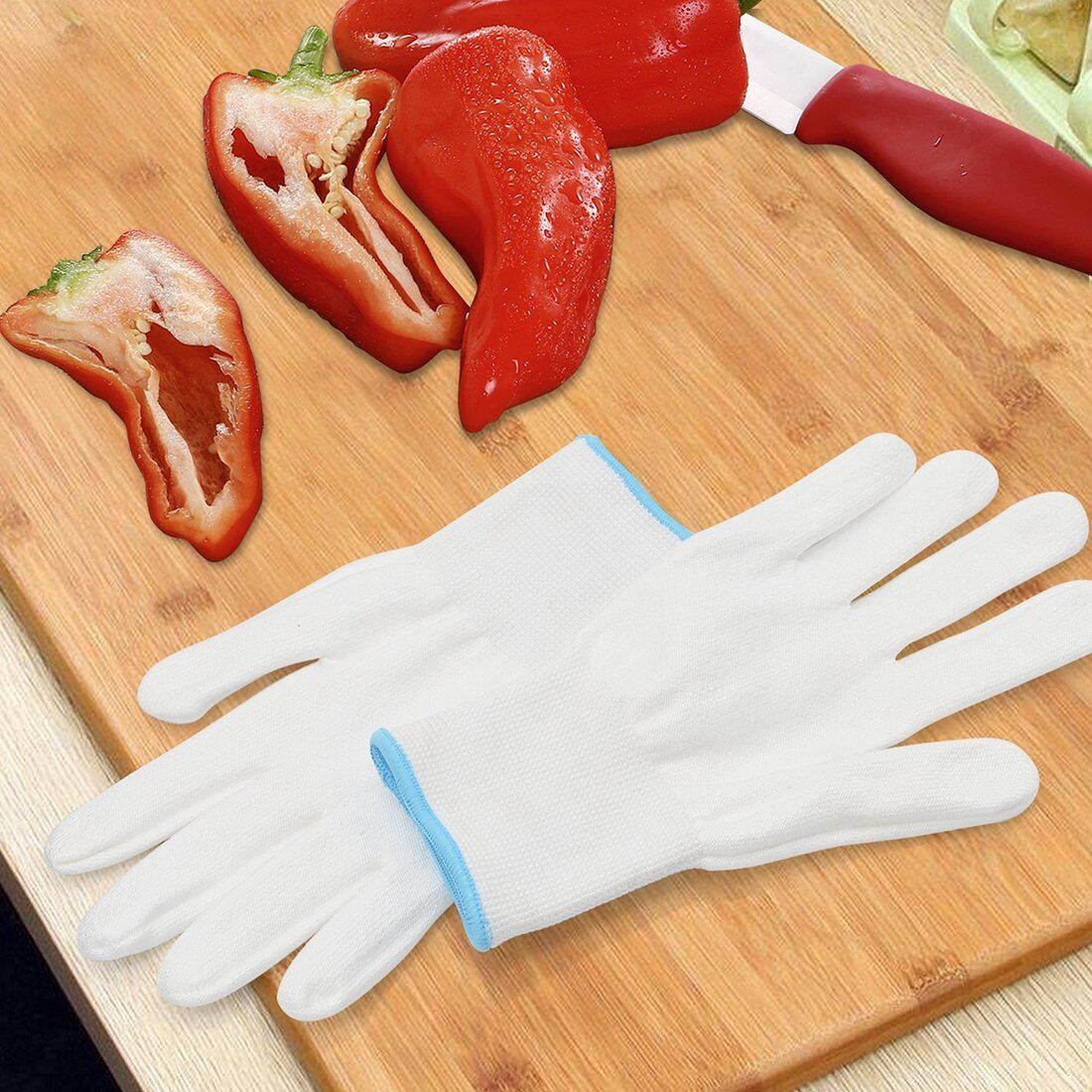 落落 家用厨房白色 切肉切菜手套 5级防割 防护手部 创意礼品赠送