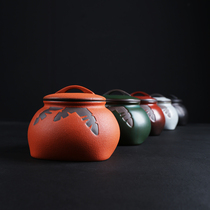 Ceramic sealed cans Household tea cans Tea ceremony zero matching Kung Fu tea leaf packaging box Tea storage tank wake up