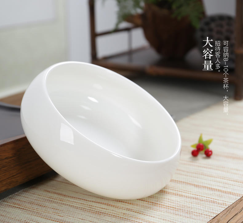 Ceramic tea wash to dehua white porcelain cup kung fu tea set spare parts writing brush washer informs the jade porcelain mercifully bath