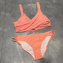 Exit European and American ladies adult front chest cross bikini rear strap triangular trouser side strap split swimsuit