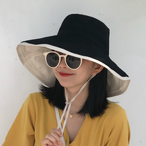 Big hat brim fishermans hat female spring and autumn travel sun hat Japanese fashion wild Korean summer sun hat