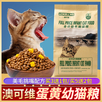Aokowei delicious ocean fish kitten food 500g small particles Cat main food Kitten milk cake Egg yolk cake Buy 3 get 1 free