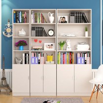 Bookcase cabinet cabinet storage cabinet moisture-proof foot pad wooden display cabinet hairdressing shop product cabinet with door