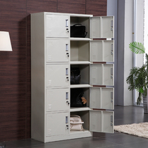 Iron wardrobe storage cabinet with lock Cabinet 10 door cabinet locker storage cabinet beauty salon staff multi door cabinet