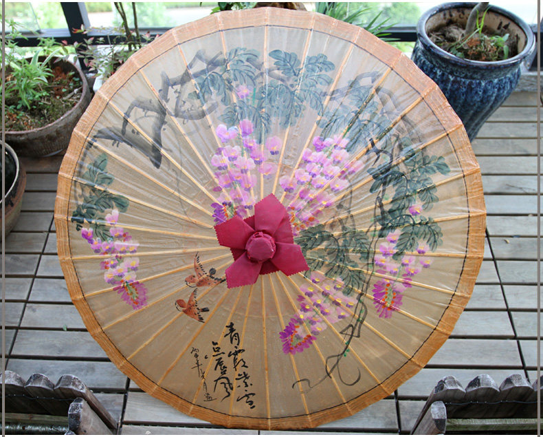 山越纯手绘桐油纸伞非物质文化遗产中国风古伞晴雨伞定制伞包邮