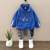 Boys spring suit 2021 new childrens net red spring and autumn two-piece Childrens foreign baby handsome childrens clothing tide