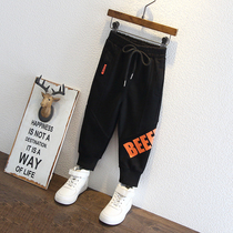Boys sports pants spring and autumn models 2021 new childrens trousers small children foreign-style baby pants spring clothes trend
