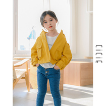 Cicie girl jacket windbreaker autumn cotton Korean version of net Red foreign gas Children girl baby spring and autumn dress fashionable