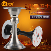 Ledangs non-perforated door suction stainless steel floor door collision door stop toilet strong magnetic suction anti-collision device wall suction door top