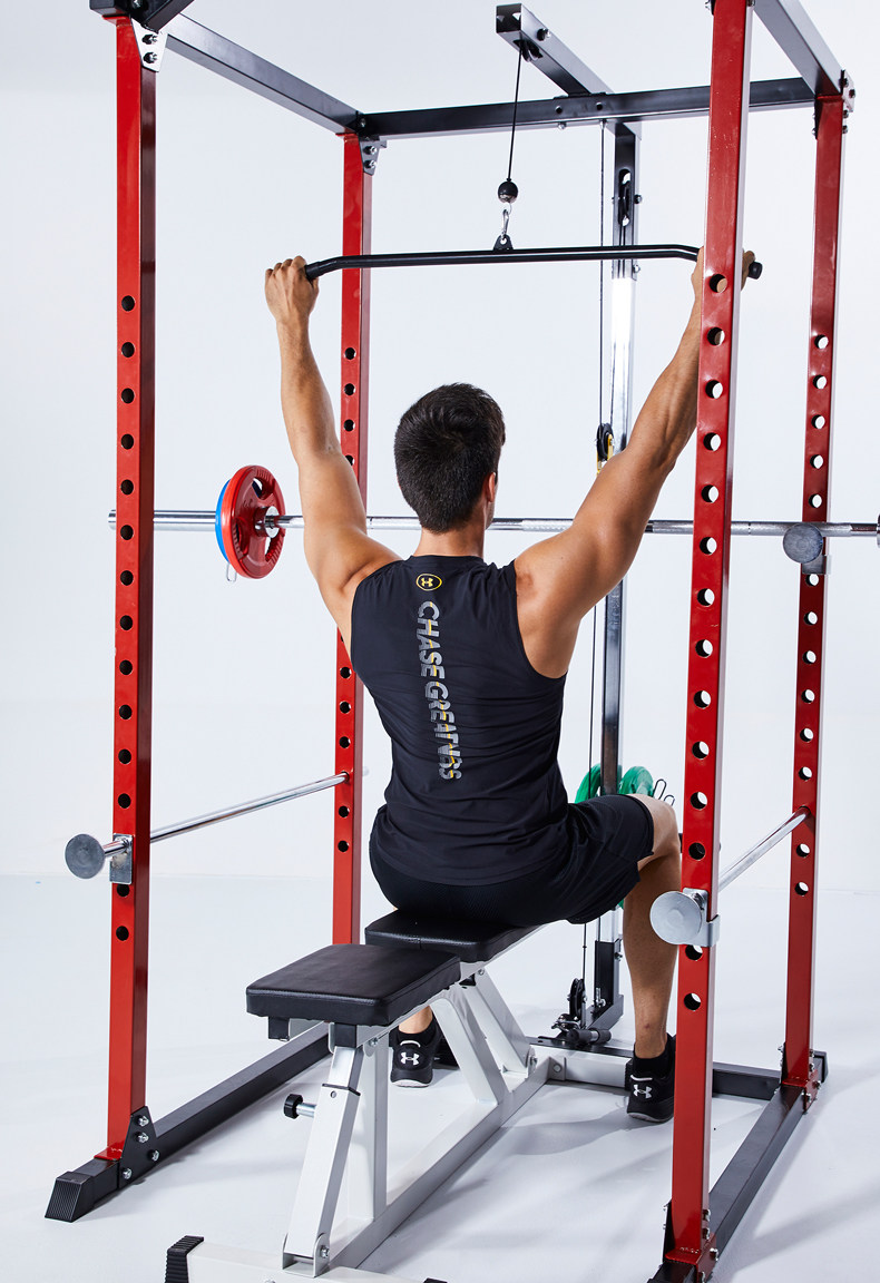 框式深蹲架龙门架家用套装杠铃高拉多功能深蹲器材商用家用床卧推