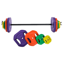 Household ladies 20kg jumping exercise barbell set glue small hole piece gym weightlifting squat fitness equipment