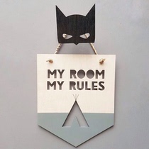 ins Nordic wind living room wall wood piece pendant creative childrens room wall decoration hanging decoration shooting props