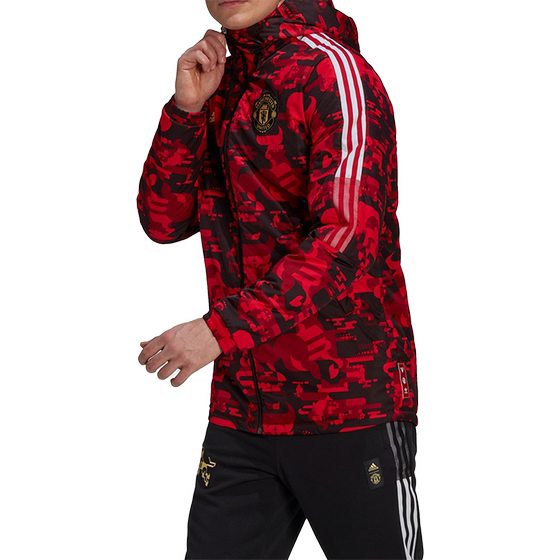 Adidas/Adidas Genuine New Year Men's Winter Manchester United Football Cotton Jacket GK9446 Adidas/Adidas Genuine New Year Men's Winter Manchester United Football Cotton Jacket GK9446