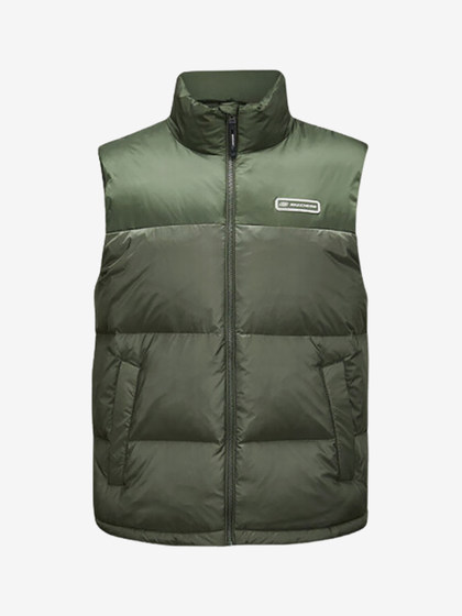Skechers/Skechers Genuine 2024 New Men 's Sports Stand Collar Waven Warm Down Vest Skechers/Skechers Genuine 2024 New Men 's Sports Stand Collar Waven Warm Down Vest